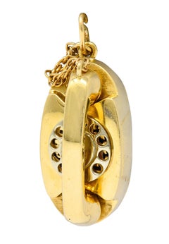 1960s Litacharm Inc. 14 Karat Gold Vintage Telephone Pendant Charm