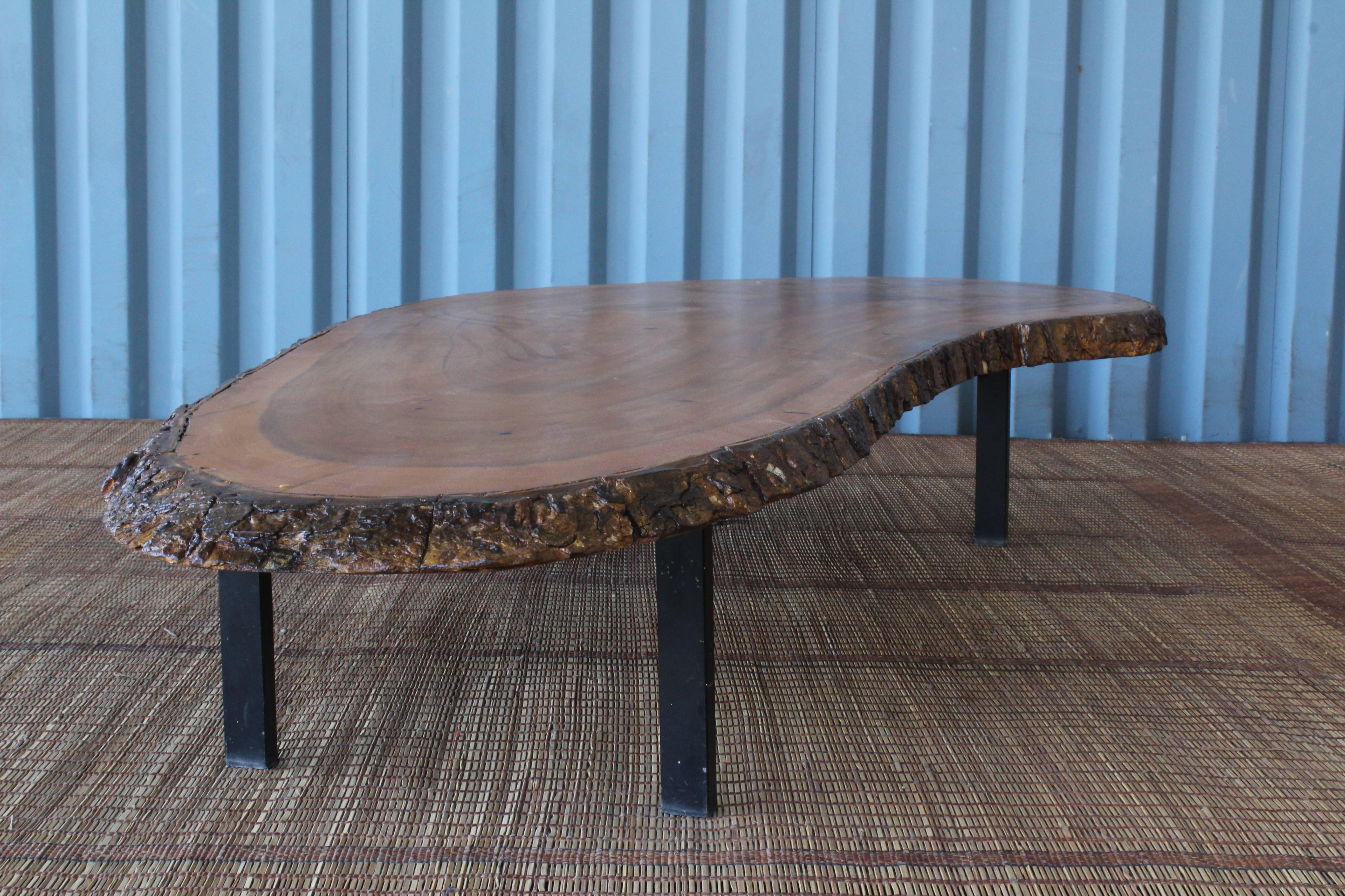 French 1960s Live Edge Coffee Table