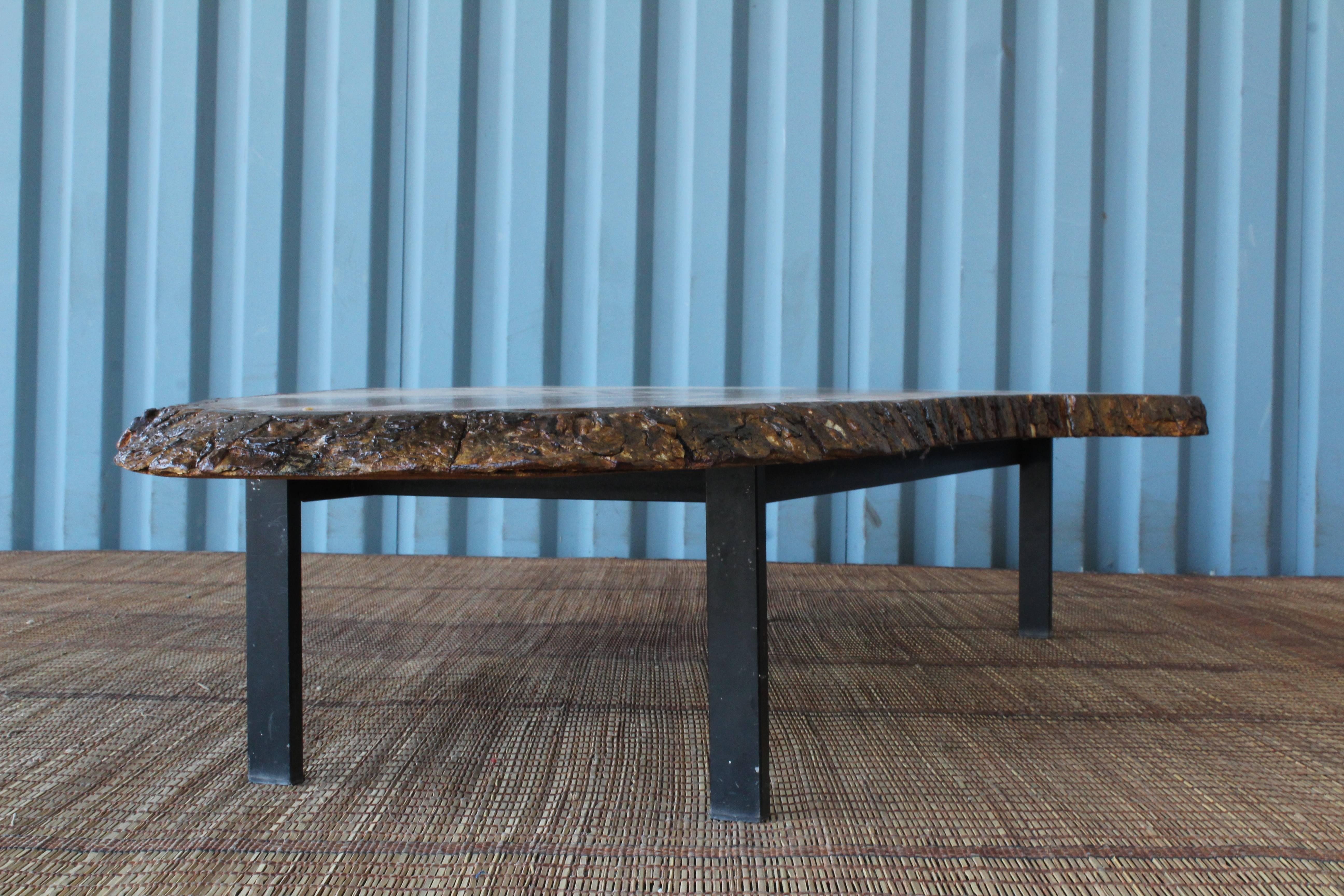 1960s Live Edge Coffee Table In Good Condition In Los Angeles, CA