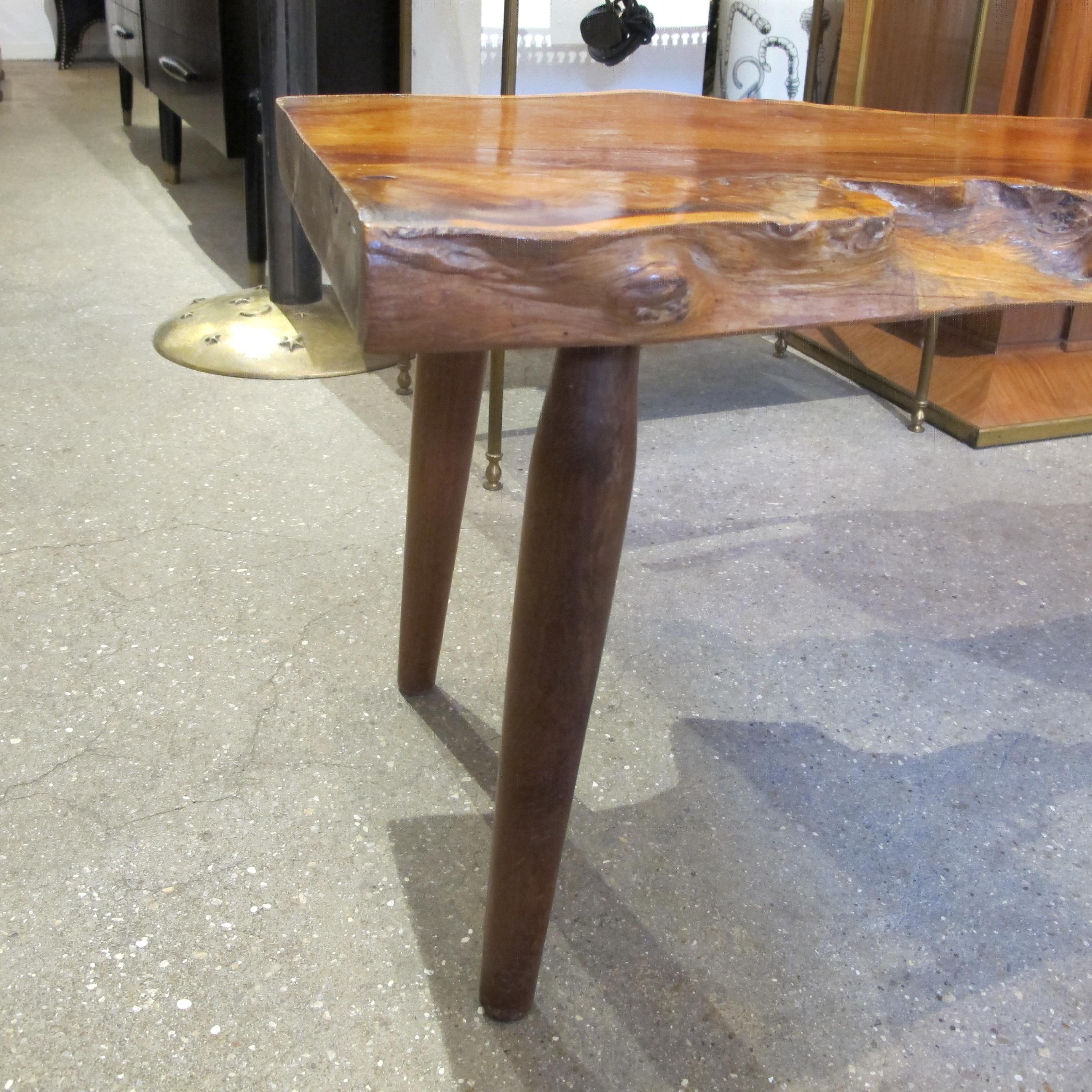 1960s Live Edge Yew Wood Bench Attributed to Reynolds Of Ludlow, English 4