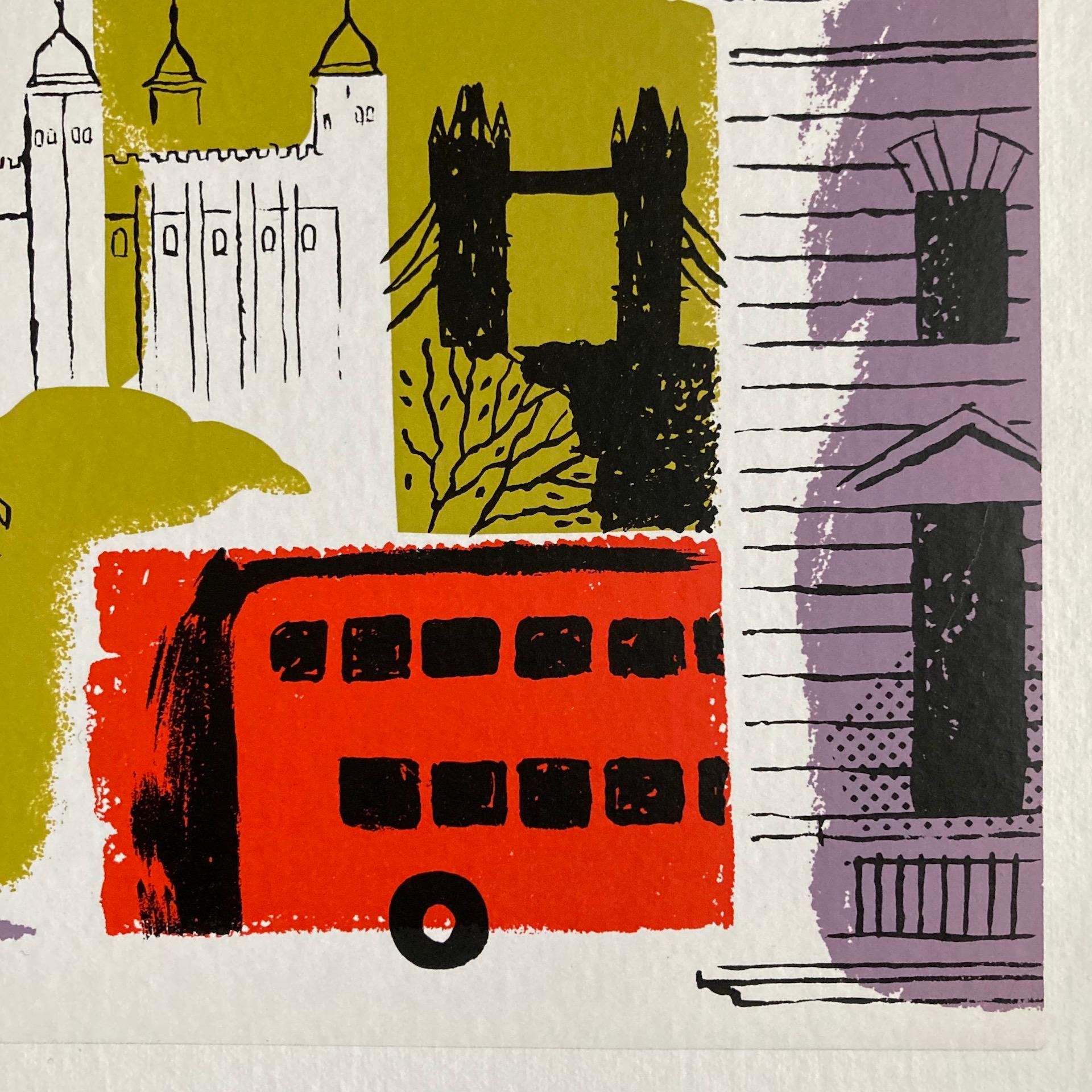 Autre Affiche de voyage de Londres des années 1960 par Studio Seven en vente