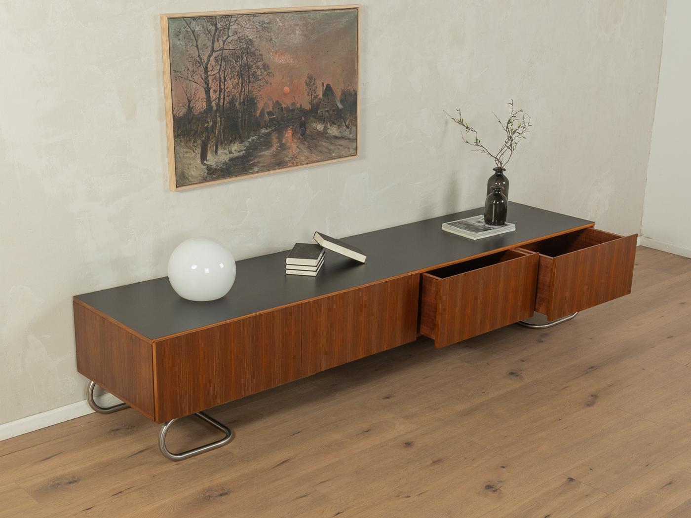 German 1960s long Sideboard in Bauhaus Design For Sale