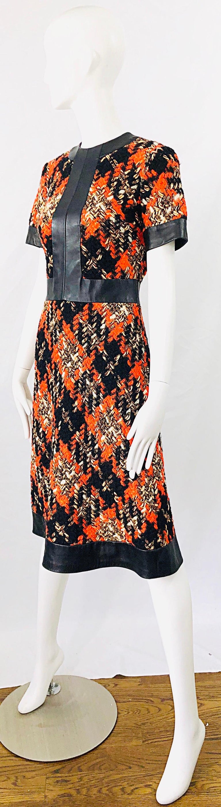 1960s Louis Feraud Haute Couture Boucle Wool + Leather Orange A - Line 60s  Dress For Sale at 1stDibs | louis feraud vintage dress, boucle clothing,  feraud paris clothing