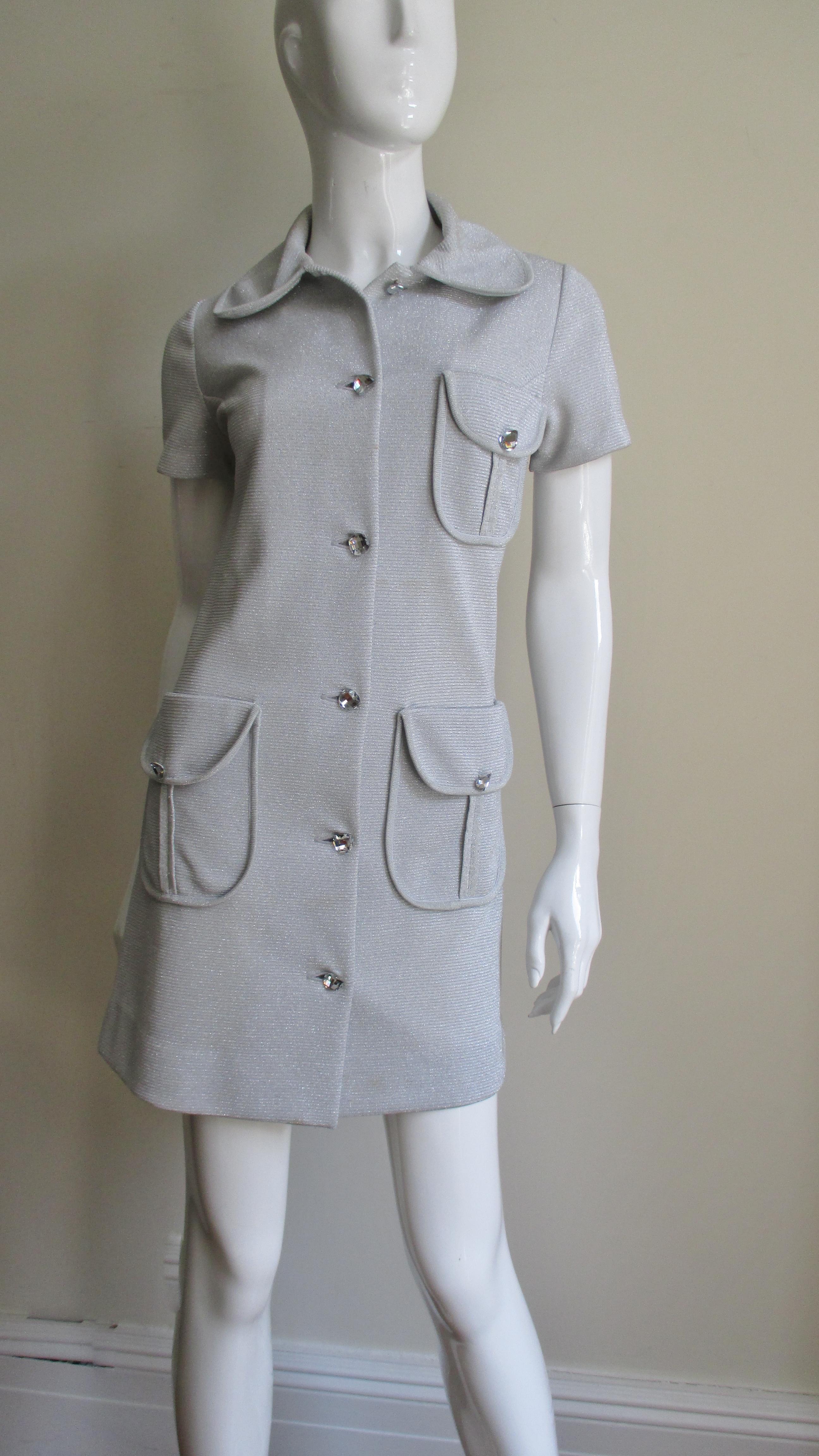 1960s Louis Feraud Lurex Dress 1