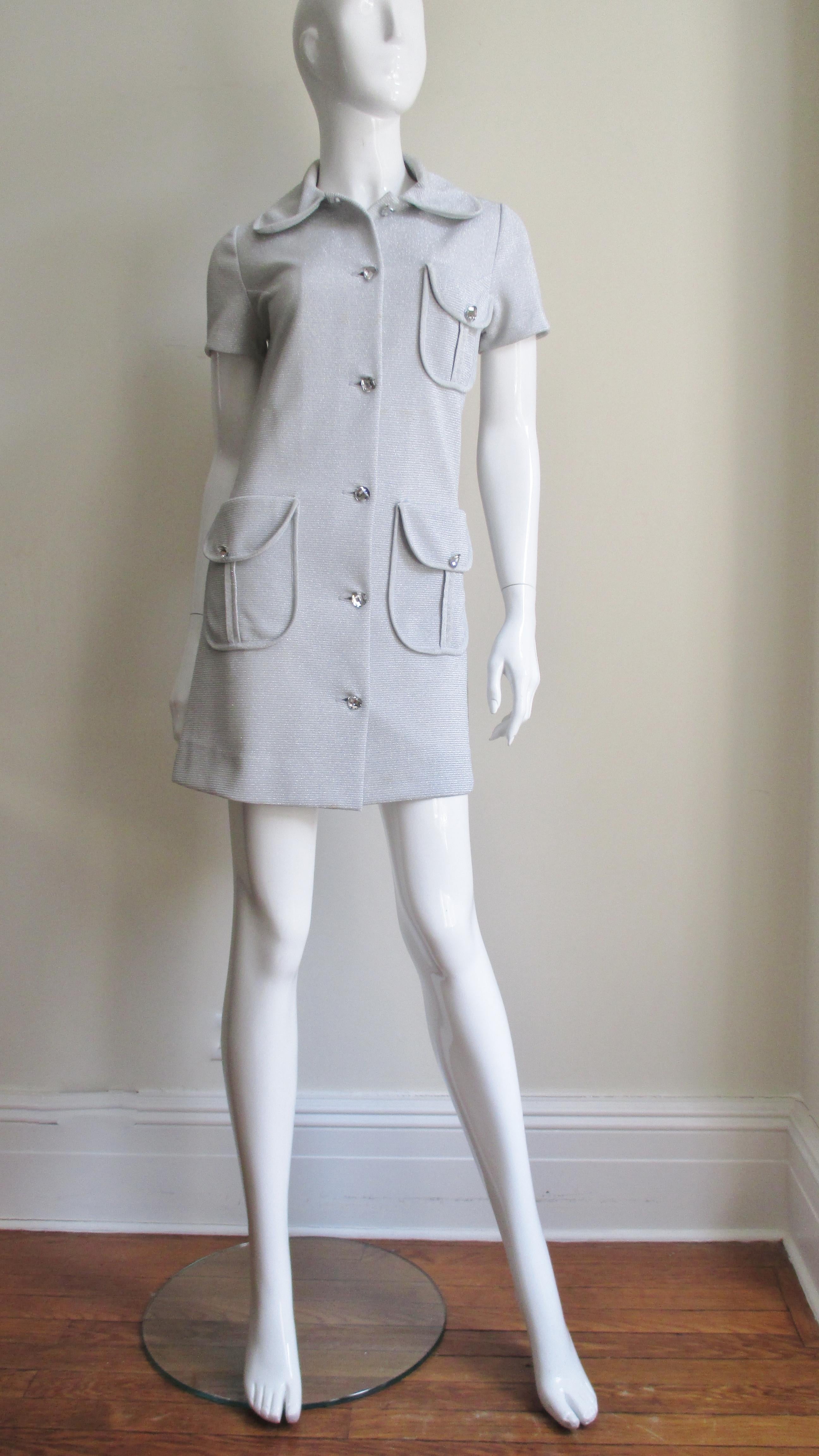 1960s Louis Feraud Lurex Dress 2