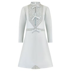 1960s Louis Feraud Pale Blue A-Line Mod Dress