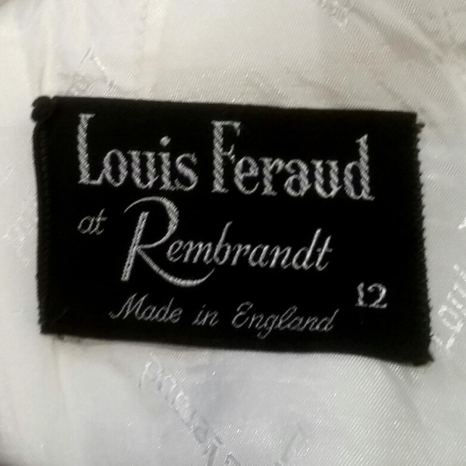1960s Louis Feraud White Mini Dress With Navy Appliqué For Sale 1