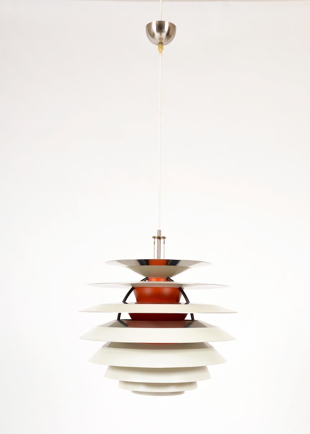 Scandinave moderne Lampe à suspension Kontrast Louis Poulsen PH des années 1960 par Poul Henningsen, Danemark en vente