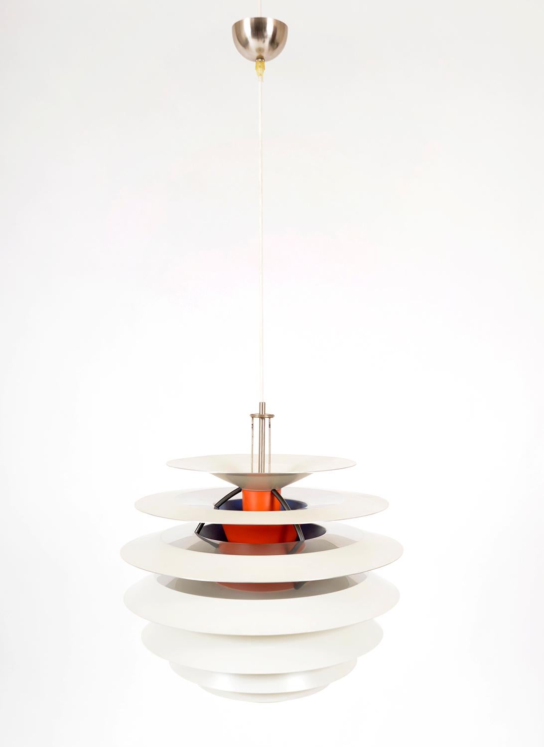 Scandinavian Modern 1960s Louis Poulsen PH Kontrast Pendant Lamp by Poul Henningsen Denmark For Sale