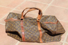 1960s Louis Vuitton Brown Monogram Keepall Bandouliere