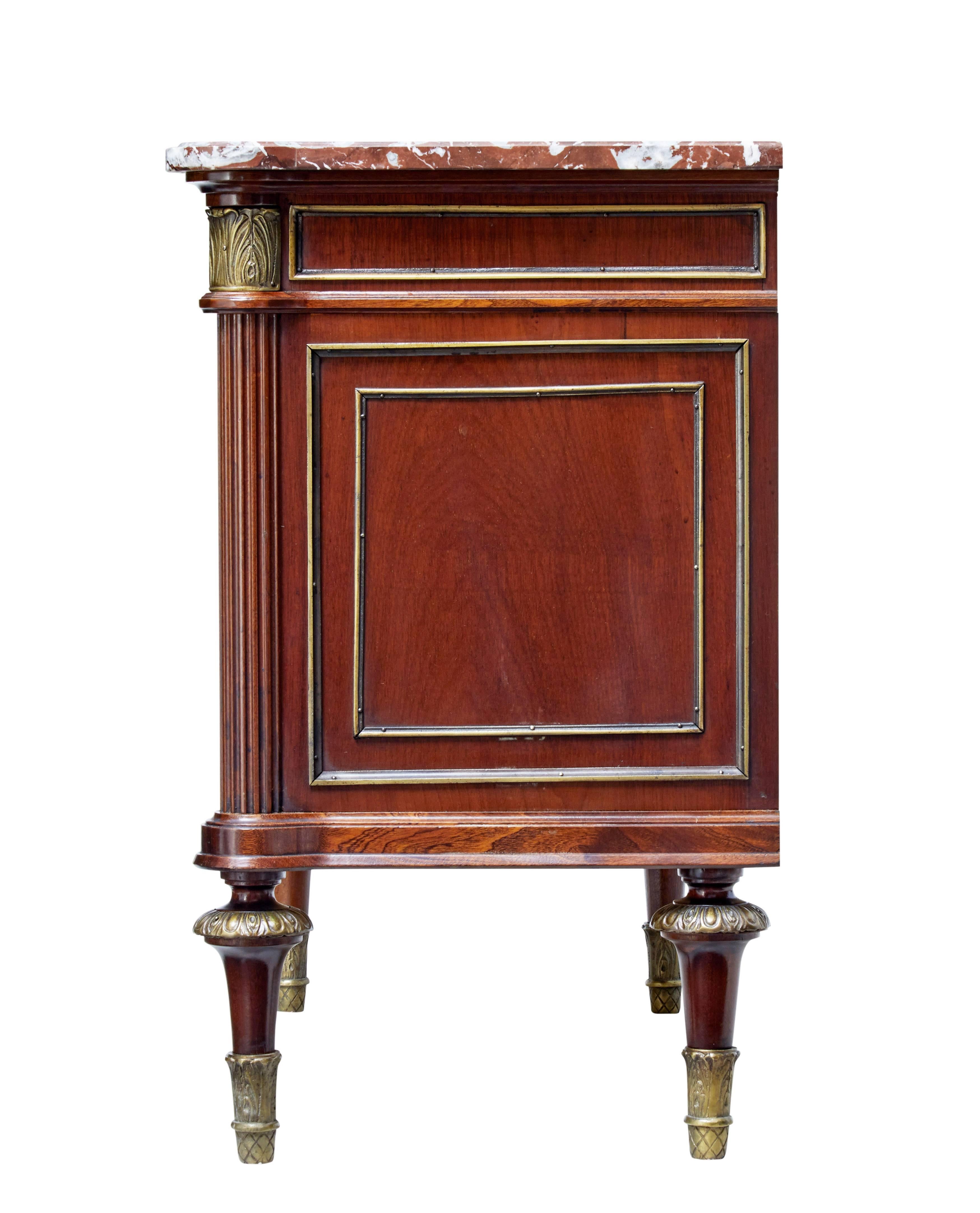 Woodwork 1960s Louis XVI Influenced Marble Top Commode