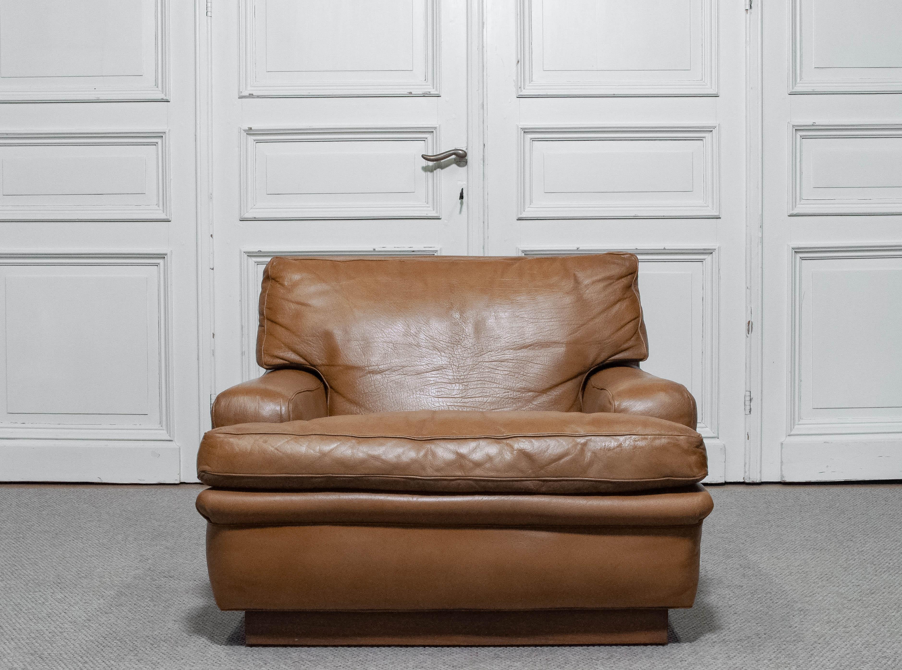Cuir 1960s  Fauteuil lounge Mexico conçu par Arne Norells, Suède. en vente