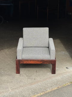 1960s Lounge Chair by Illum Wikkelsø for N Eilersen in Brazilian rosewood and gr