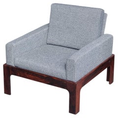 1960s Lounge Chair by Illum Wikkelsø for N Eilersen in Brazilian rosewood and gr