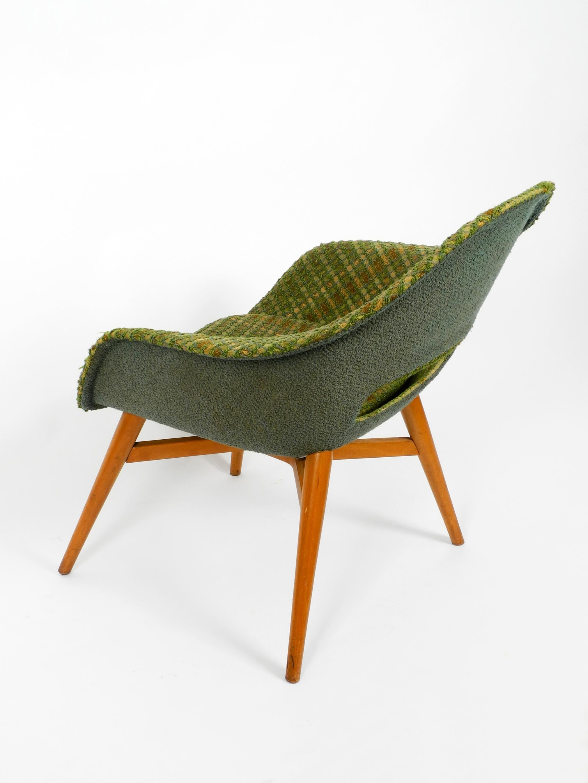 1960s Lounge Chair by Miroslav Navratil with Fiberglass Shell and Original Cover 9