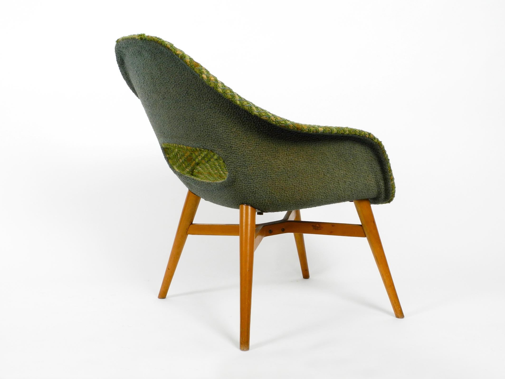 1960s Lounge Chair by Miroslav Navratil with Fiberglass Shell and Original Cover 10
