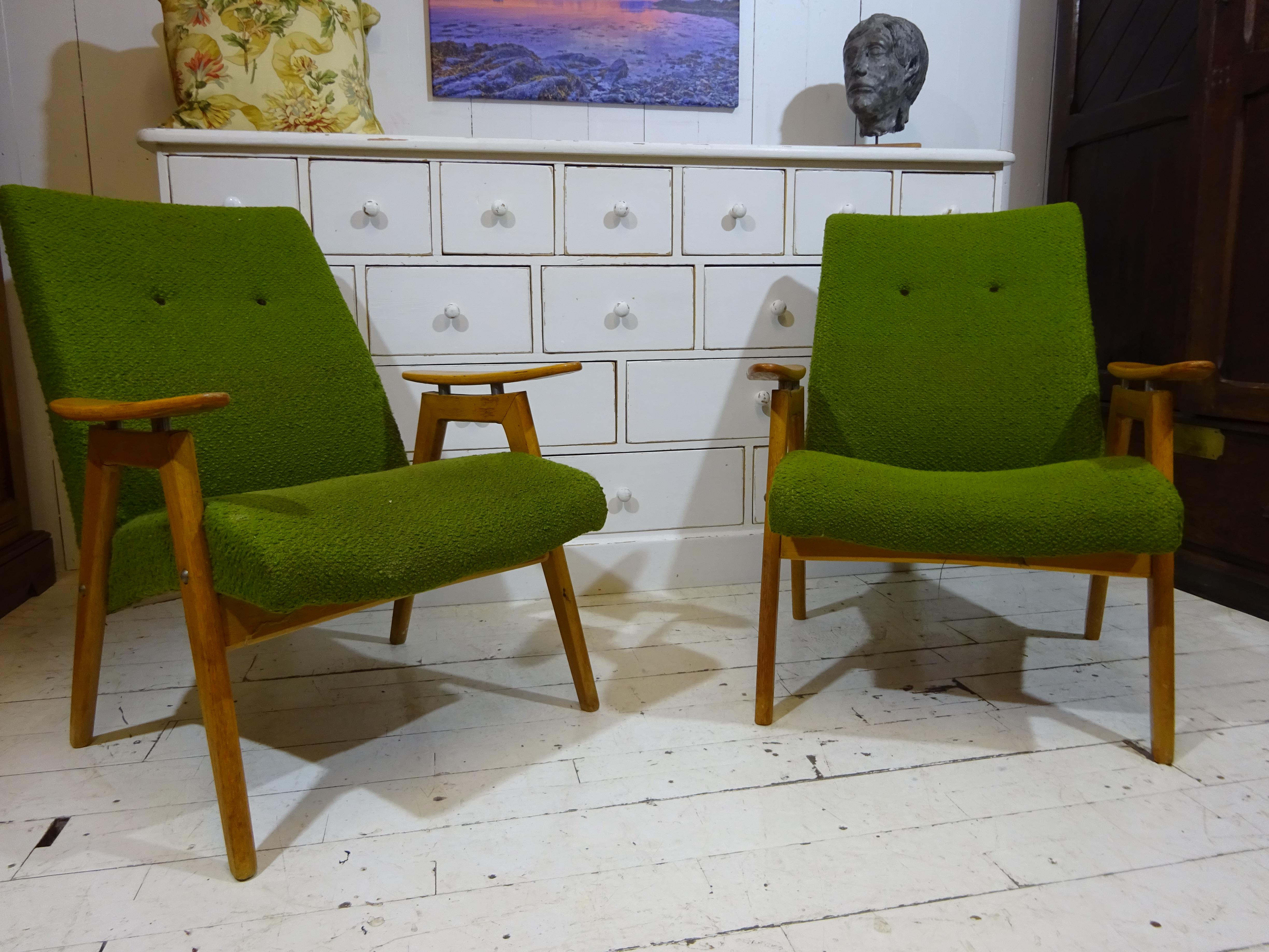 Lounge Chair
Great shape and design on these stunning lounge chairs created by Smidek circa Mid 1960s. Teak and beech frame is solid and has lovely proportions allowing use in a smaller room yet still providing a fabulous look.
These beautifully