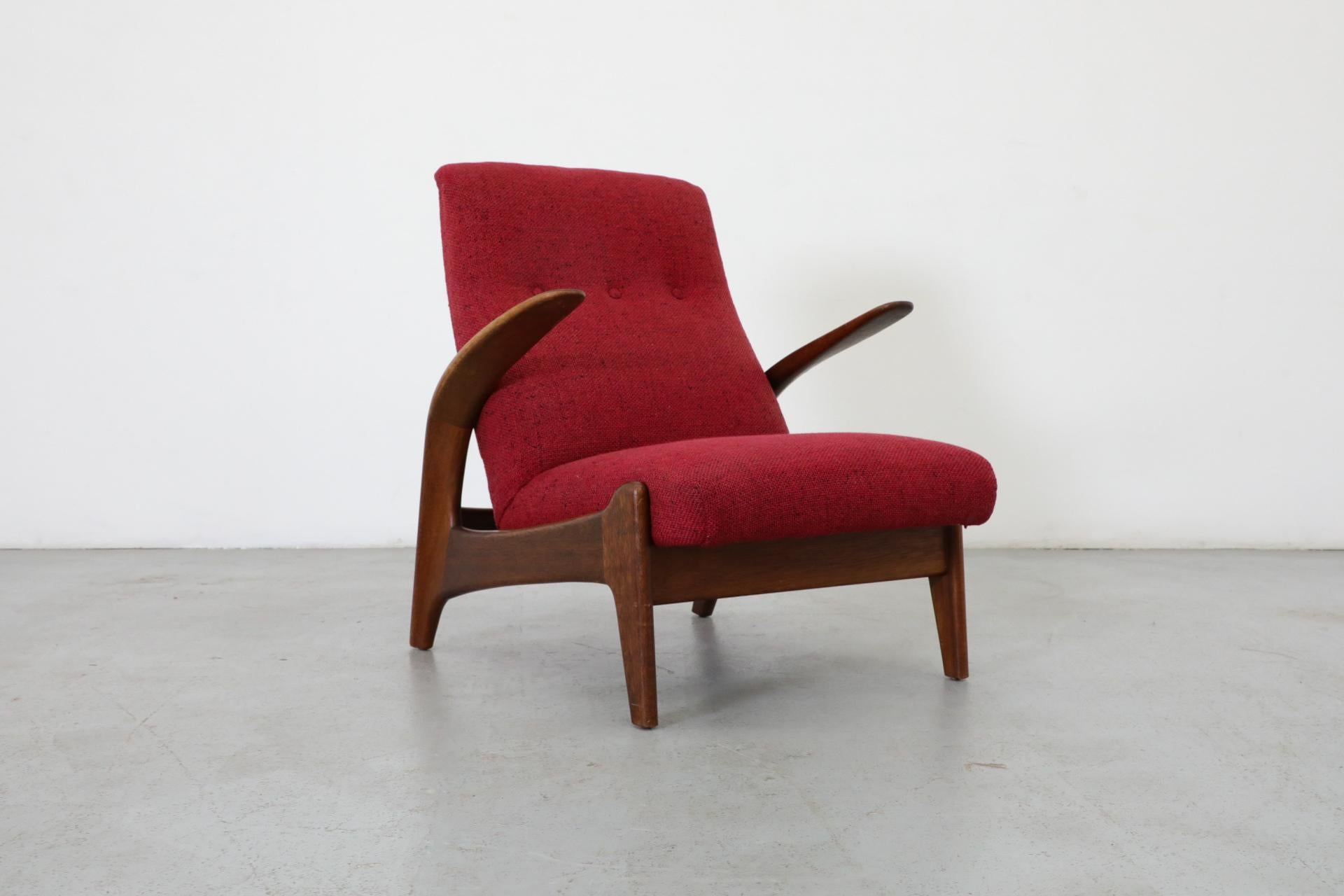 Chaise longue rouge des années 1960 par Adolf Relling et Rolf Rastad pour Arnestad Bruk en vente 3