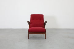 1960s Lounge Chair in Red by Adolf Relling and Rolf Rastad for Arnestad Bruk