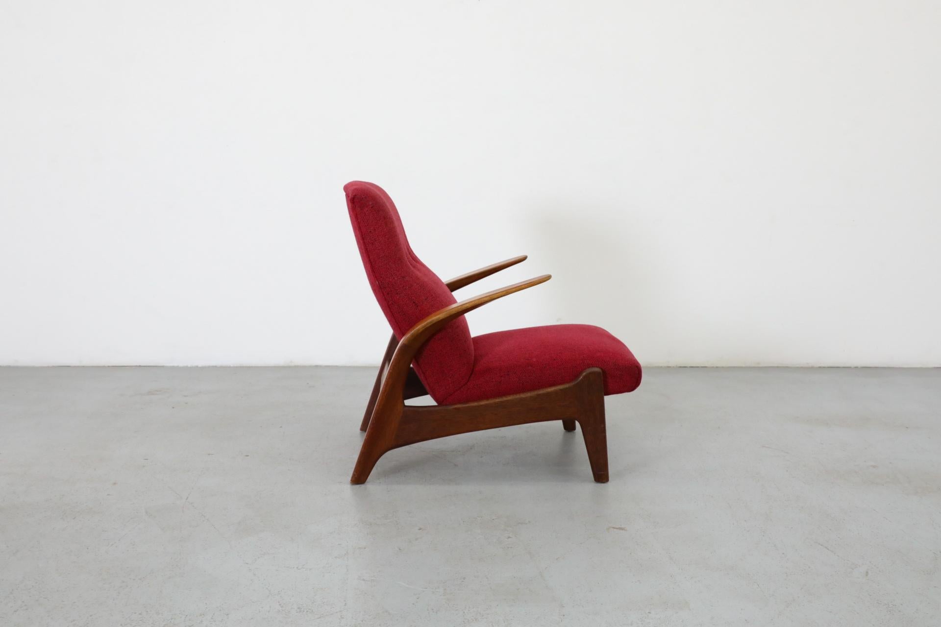 Chaise longue rouge des années 1960 par Adolf Relling et Rolf Rastad pour Arnestad Bruk en vente 1