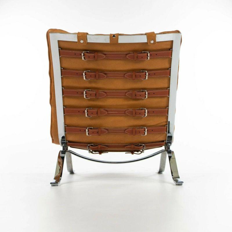 1960s Lounge Chair & Ottoman attributed to Arne Norell w/ New Cognac Leather For Sale 2