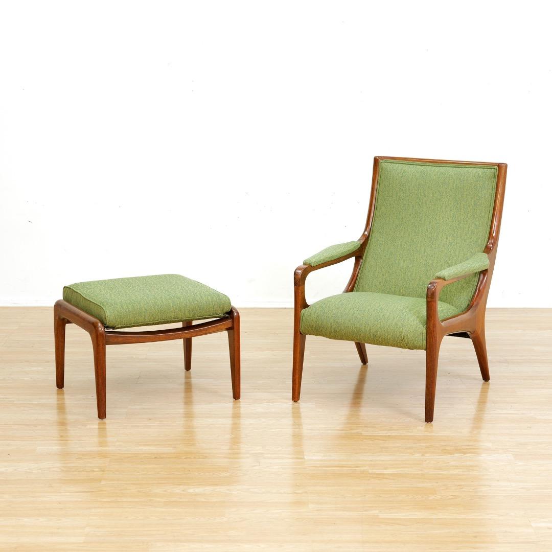 Tessuto Sedia da salotto e pouf anni '60 di Howard Keith in vendita