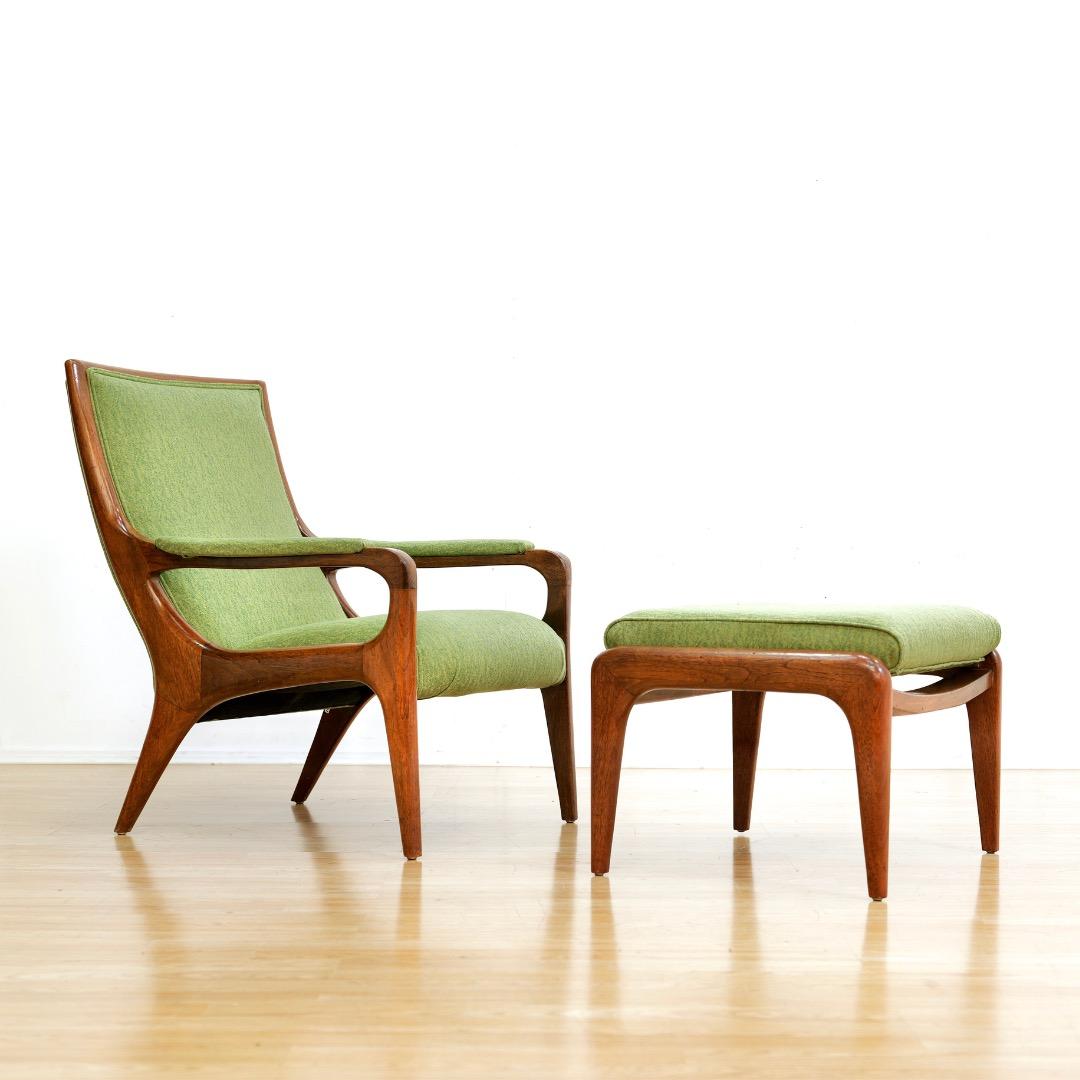 Sedia da salotto e pouf anni '60 di Howard Keith in vendita 3