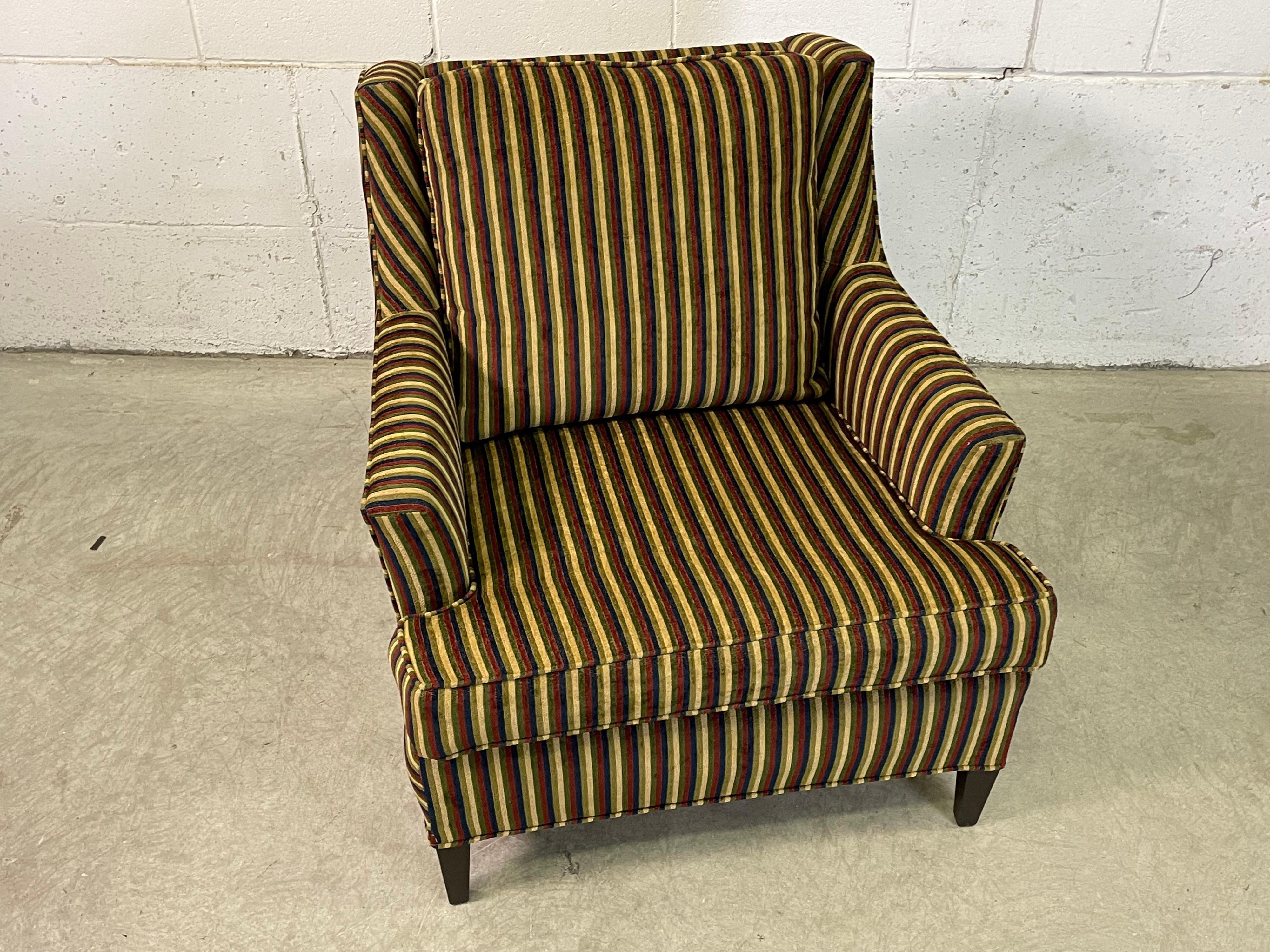 striped lounge chair