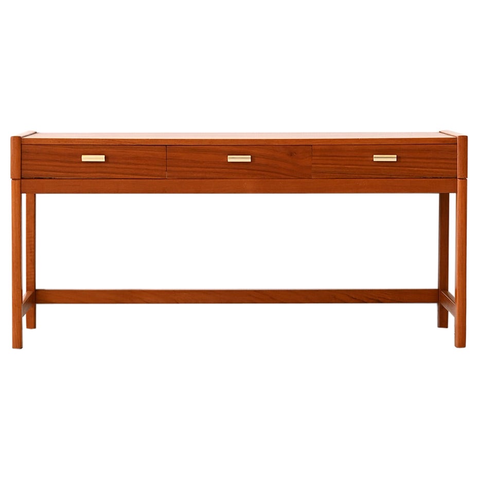 1960s low console table with drawers