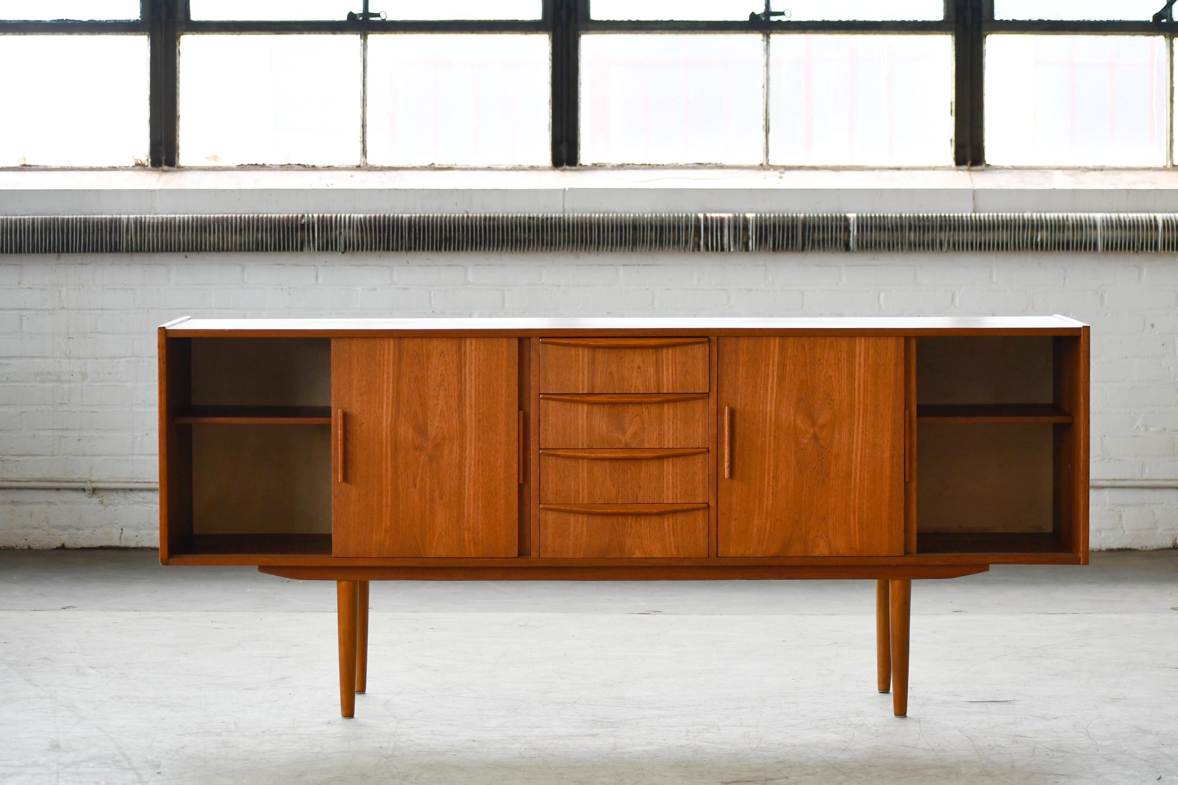 1960s Low Teak Sideboard Danish Midcentury 3