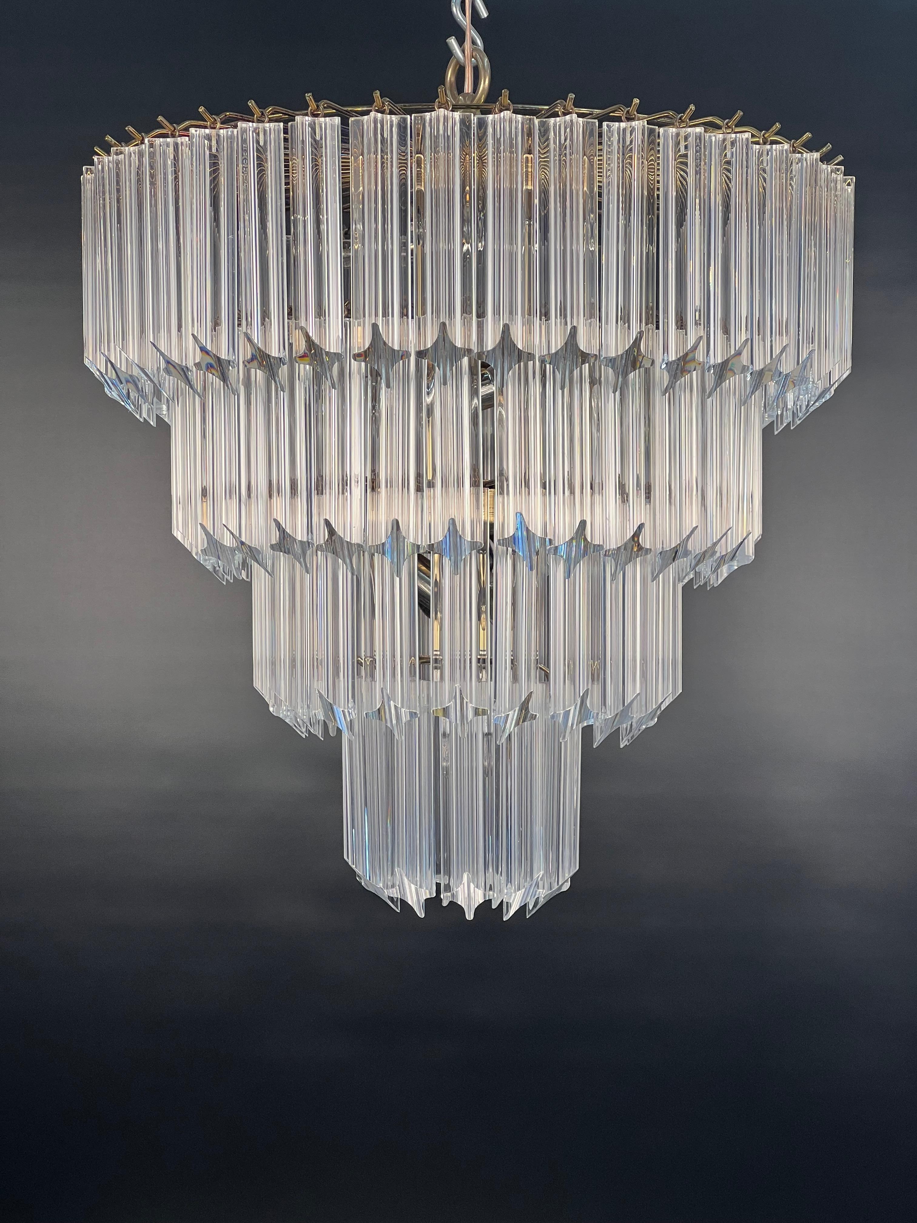 1960's Lucite Cascading Chandelier For Sale 1