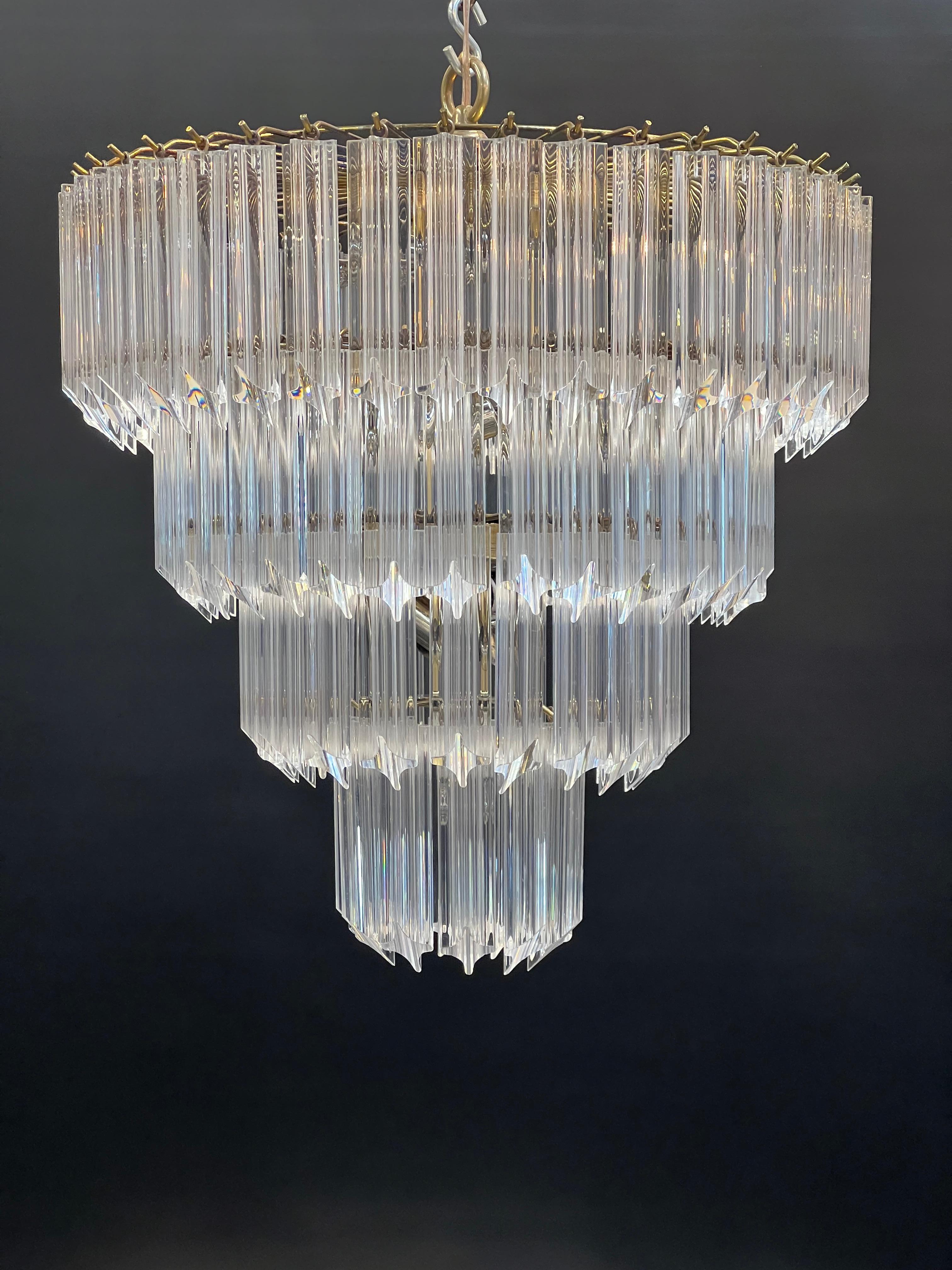 1960's Lucite Cascading Chandelier For Sale 2
