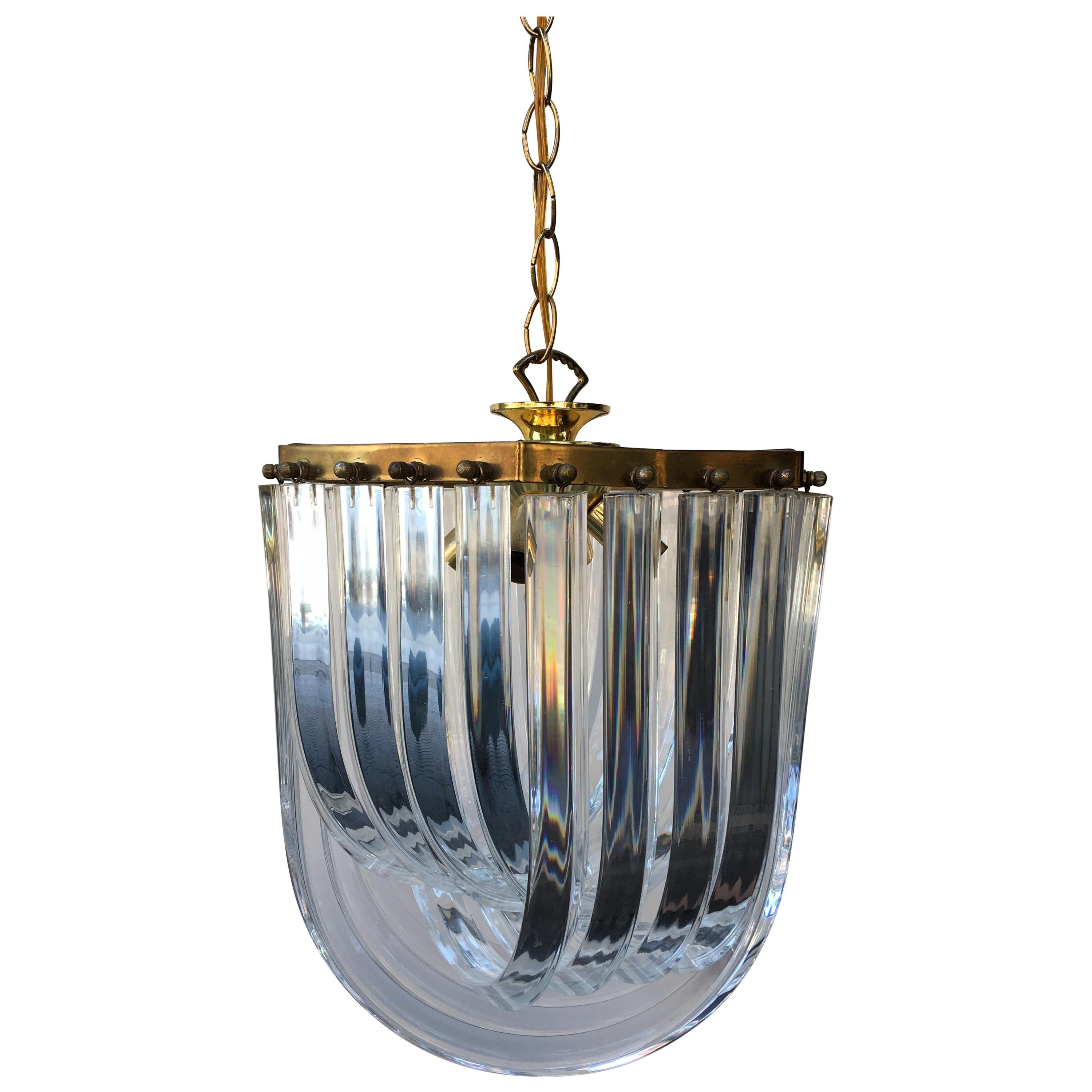 1960s Lucite Cascading Hanging Chandelier Price is for 2!