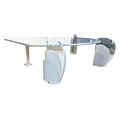 1960s Lucite Coffee Table Art Deco Hollywood Regency