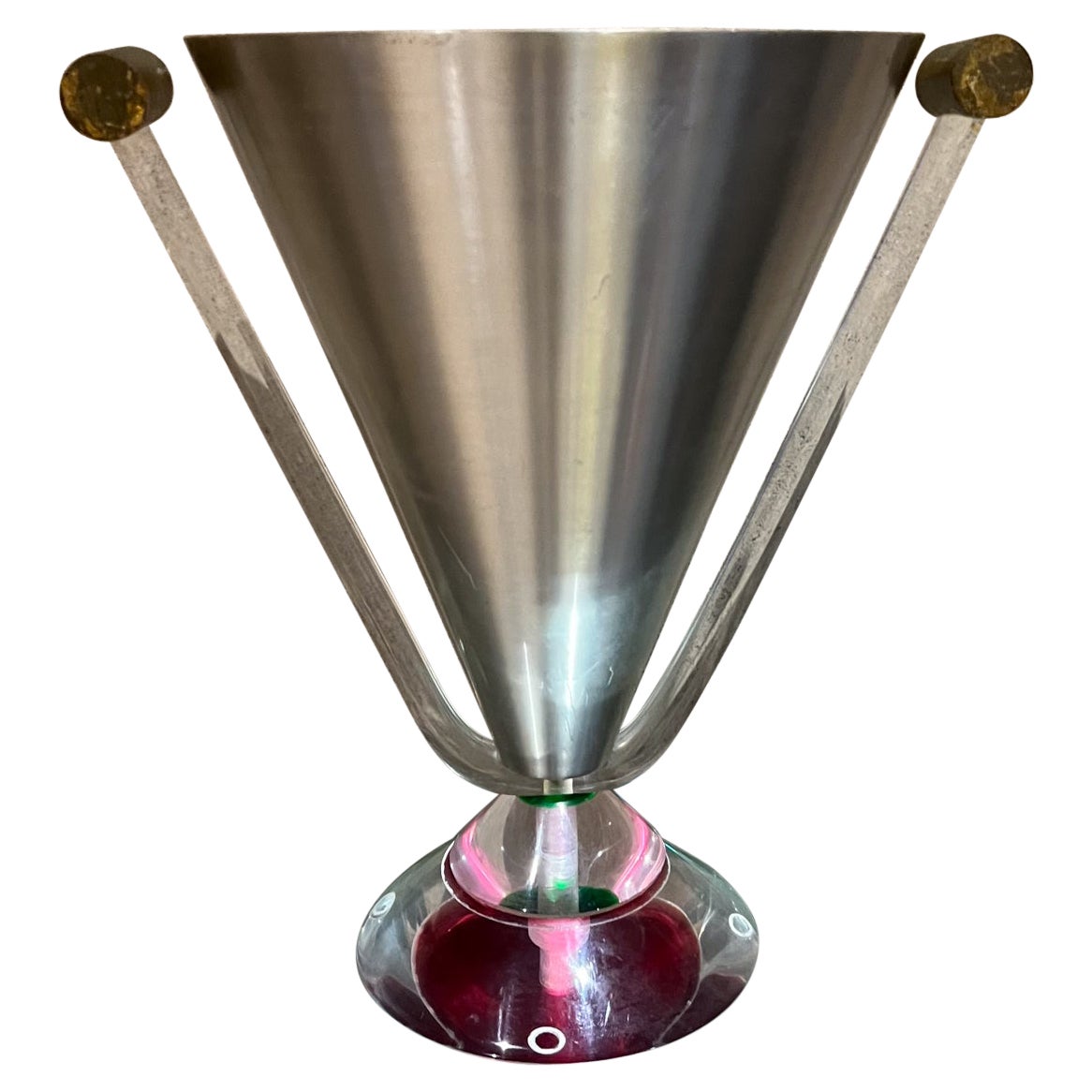 Vase de style école Memphis des années 1960, couleur lucite en vente