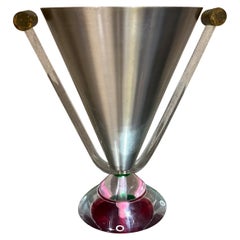 Vaso a colori in lucite del 1960 Stile scuola di Memphis Vasa