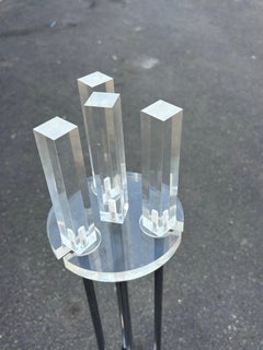 1960's Lucite Handled Fireplace Tool set