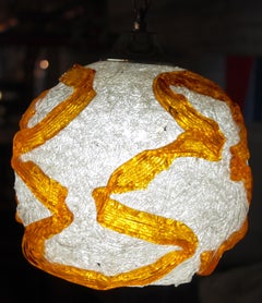 1960s Lucite Spaghetti Pendant