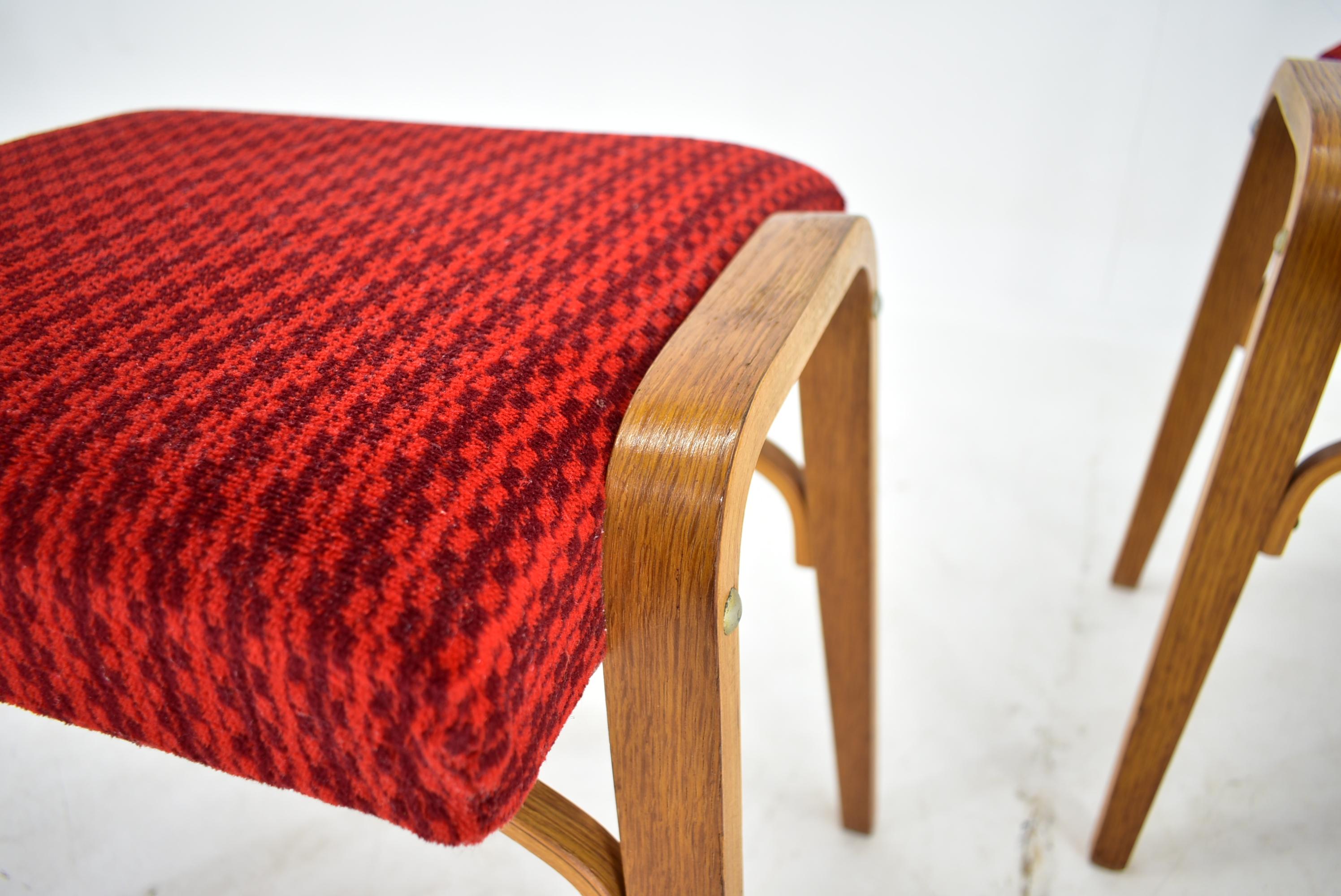 1960s Ludvik Volak Beech Stools by Drevopodnik Holesov, Czechoslovakia For Sale 9
