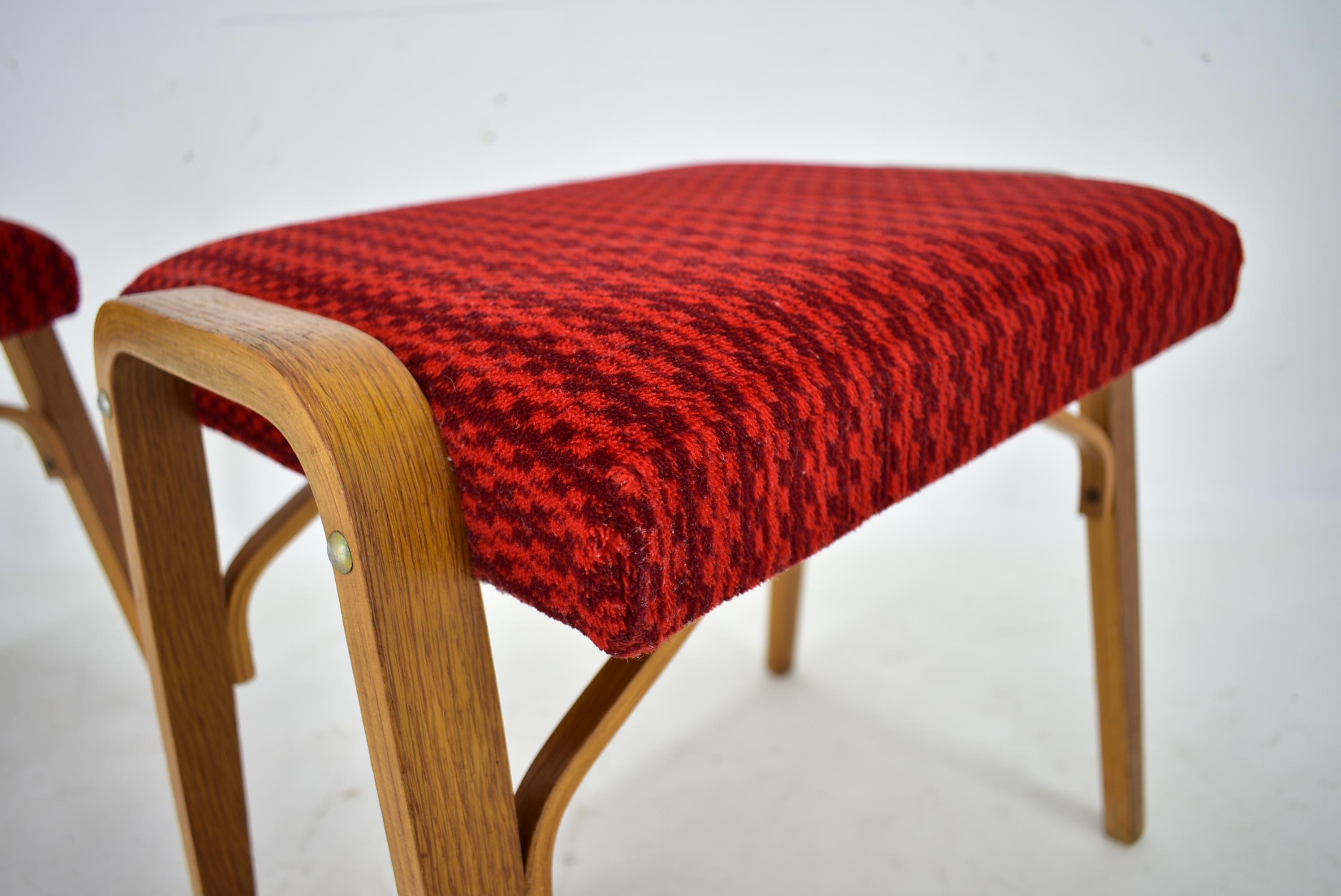 Mid-Century Modern 1960s Ludvik Volak Beech Stools by Drevopodnik Holesov, Czechoslovakia For Sale