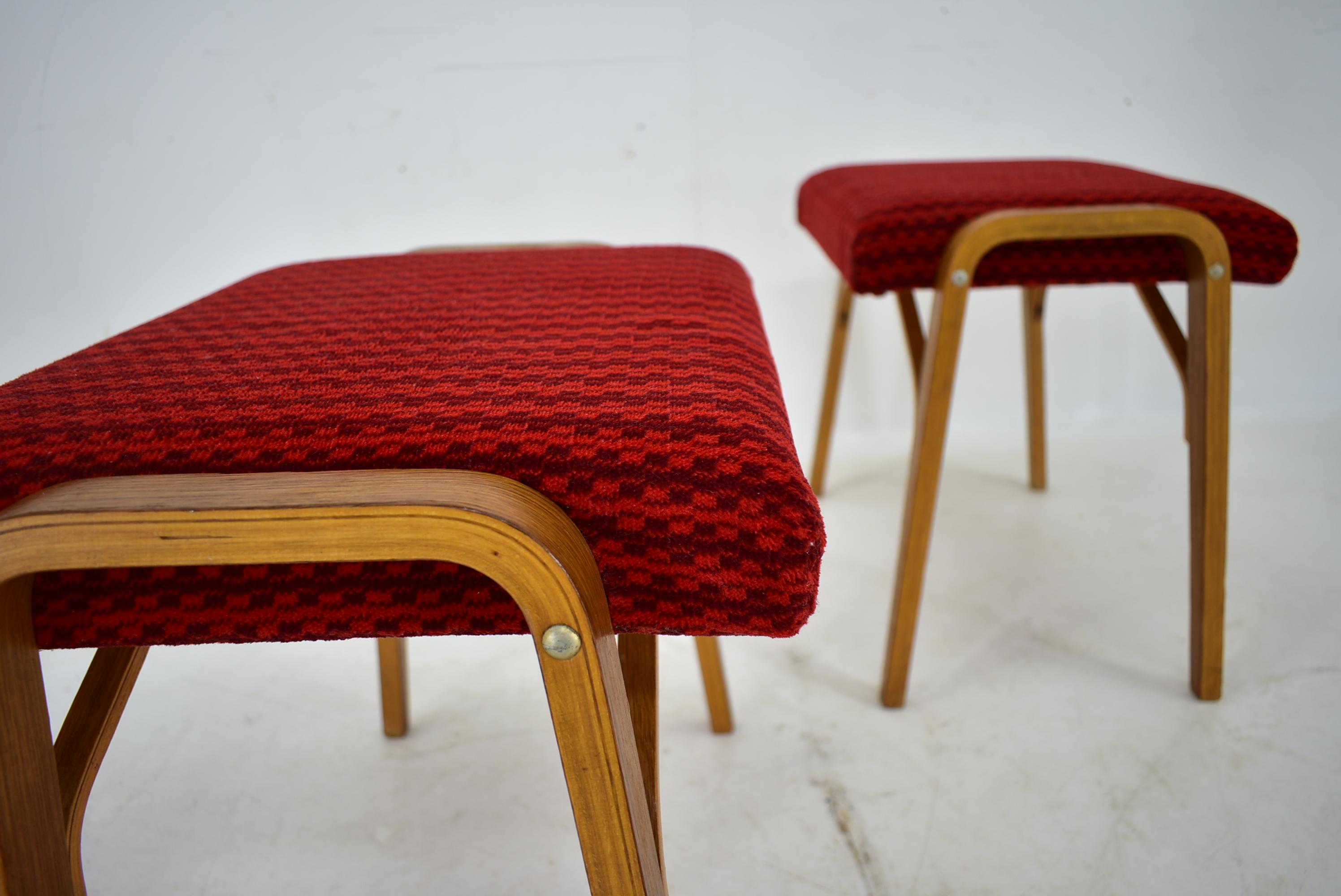 1960s Ludvik Volak Beech Stools by Drevopodnik Holesov, Czechoslovakia For Sale 3