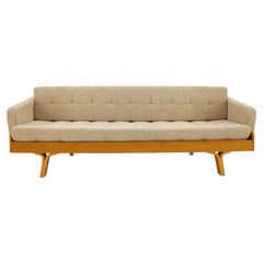 1960s Ludvik Volak Three Seater Sofa/Daybed in Original Boucle Upholstery, Czech