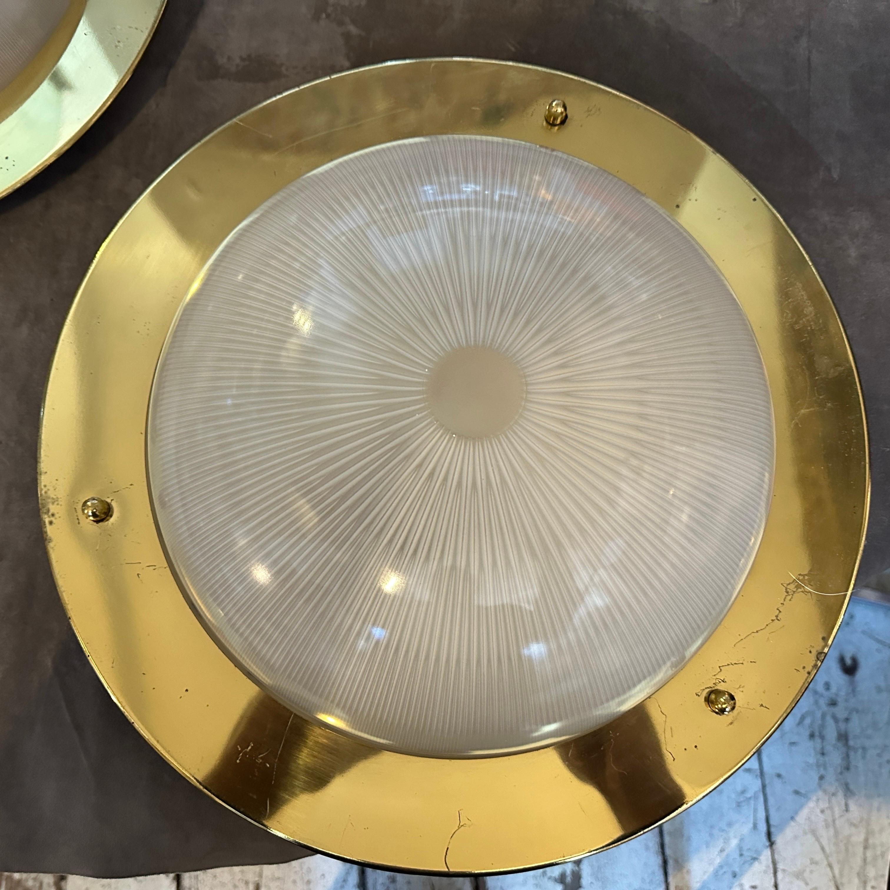 1960er Luigi Caccia Dominioni Style Mid-Century Modern Italian Ceiling Lights (Moderne der Mitte des Jahrhunderts) im Angebot