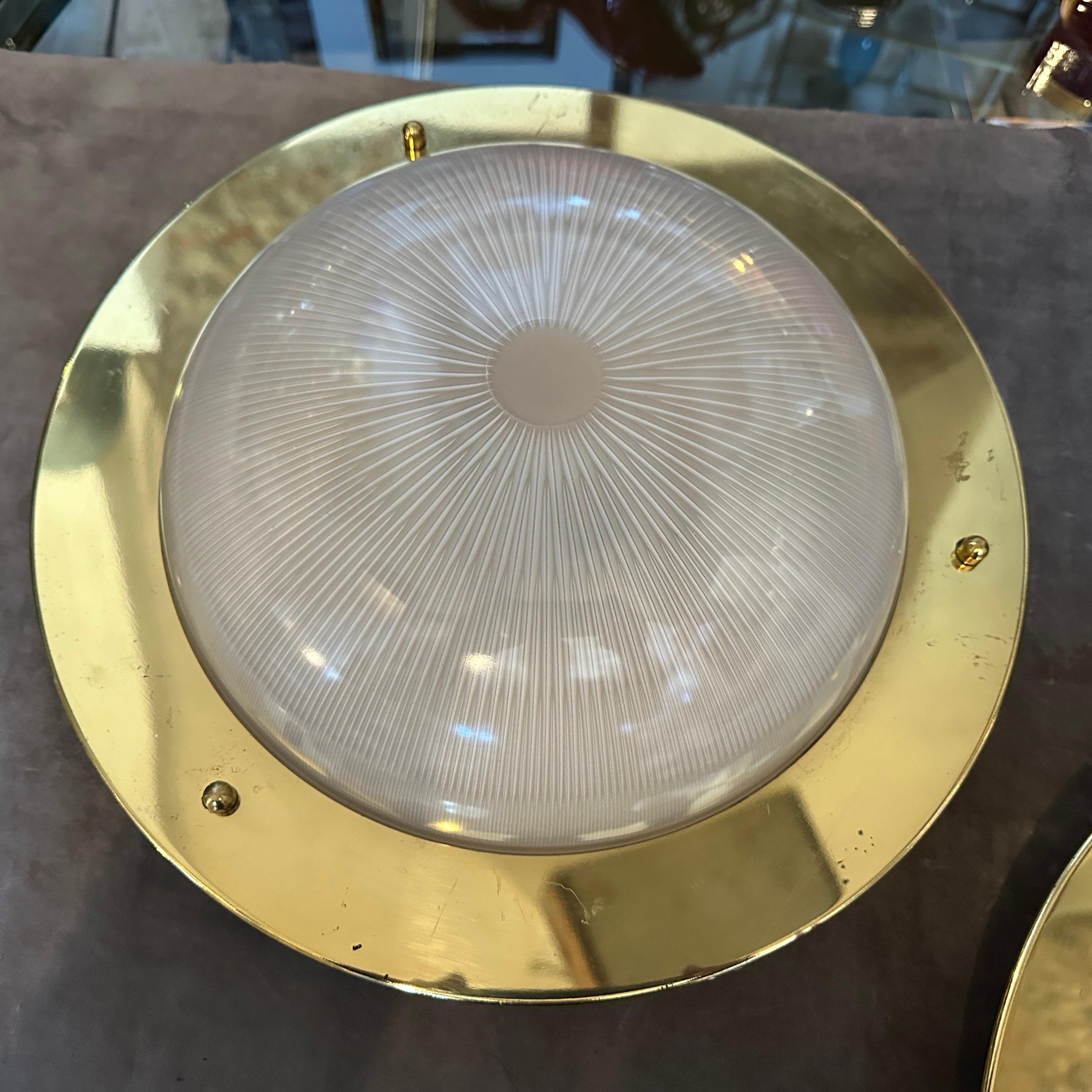1960er Luigi Caccia Dominioni Style Mid-Century Modern Italian Ceiling Lights im Zustand „Gut“ im Angebot in Aci Castello, IT
