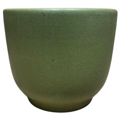 1960s Luscious Green Midcentury Modern Planter Pot Gainey Ceramics La Verne CA