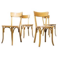 1960's Luterma Blonde Beech Bentwood Dining Chairs, Set of Four