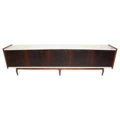 Vintage 1960s Magnificently Long Credenza Two Tone Lacquer & Wood Monterrey, Mexico
