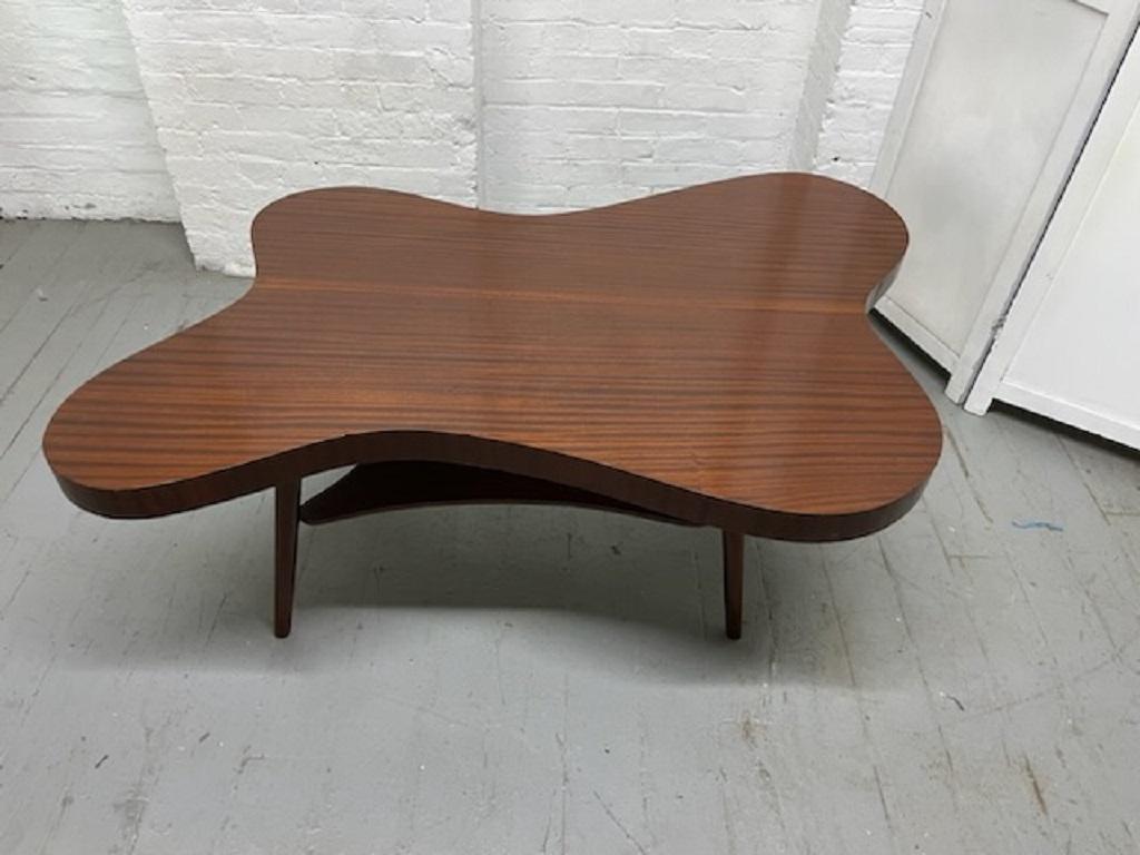 1960s Mahagony Organic Shaped Coffee Table In Good Condition For Sale In New York, NY