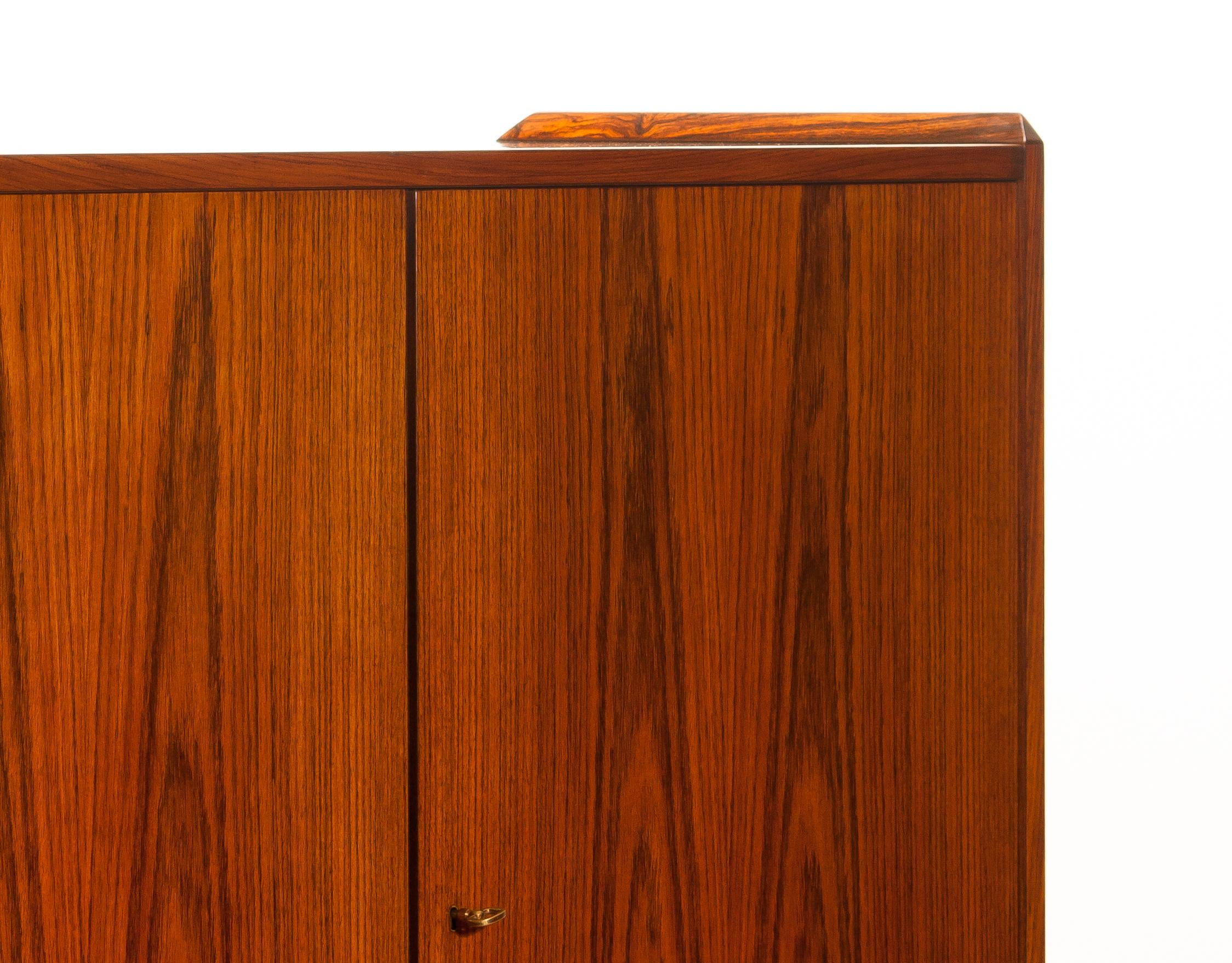 1960s, Mahogany and Walnut Dry Bar or Cocktail Cabinet Denmark 8