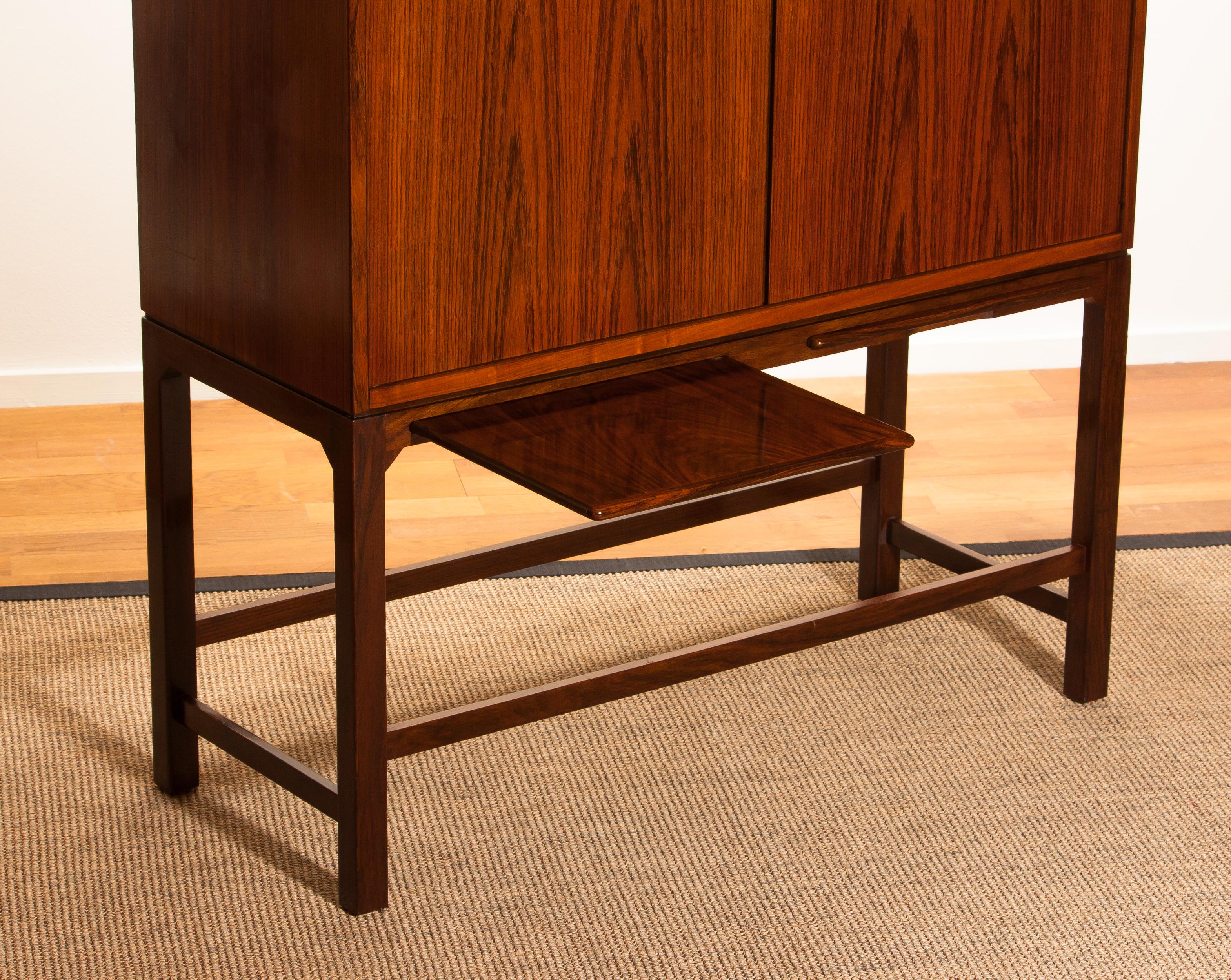 Danish 1960s, Mahogany and Walnut Dry Bar or Cocktail Cabinet Denmark